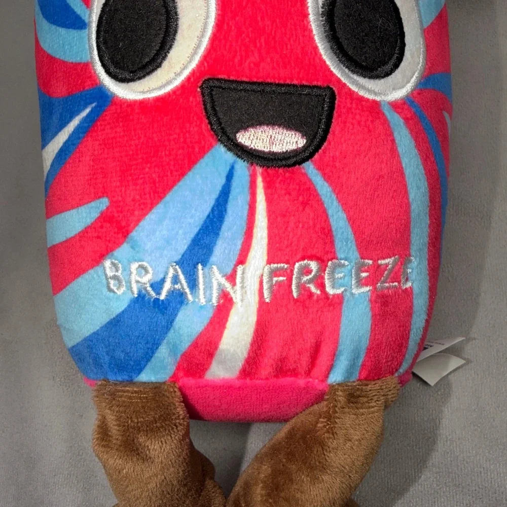 BMI Merchandise Brain Freeze Slushie‎ Plush Pink Blue Swirl Stuffed Toy 11in